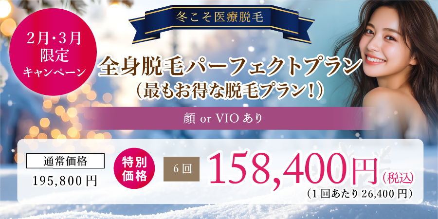 全身脱毛パーフェクトプラン(最もお得な脱毛プラン!)