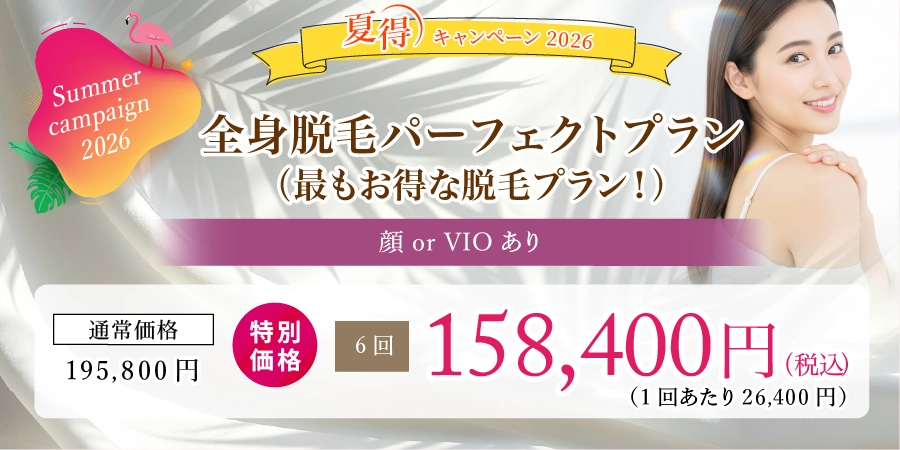全身脱毛パーフェクトプラン(最もお得な脱毛プラン!)