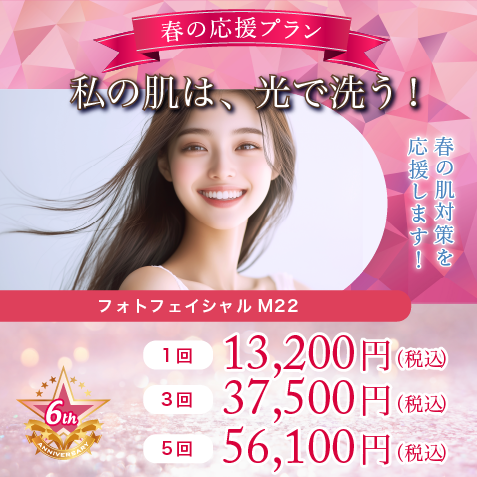 私の肌は光で洗う！フォトフェイシャルM22