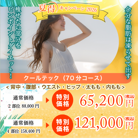余分な脂肪は凍らせて出す痩せたい部分をピンポイントダイエット!