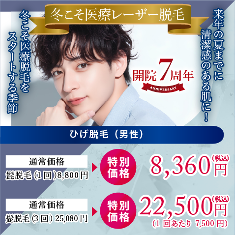 冬こそ医療脱毛をスタートする季節!